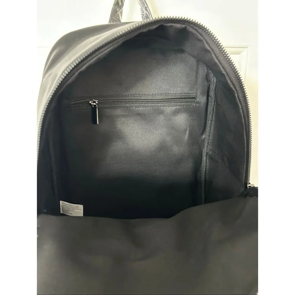Us polo assn black faux leather backpack travel backpack NEW